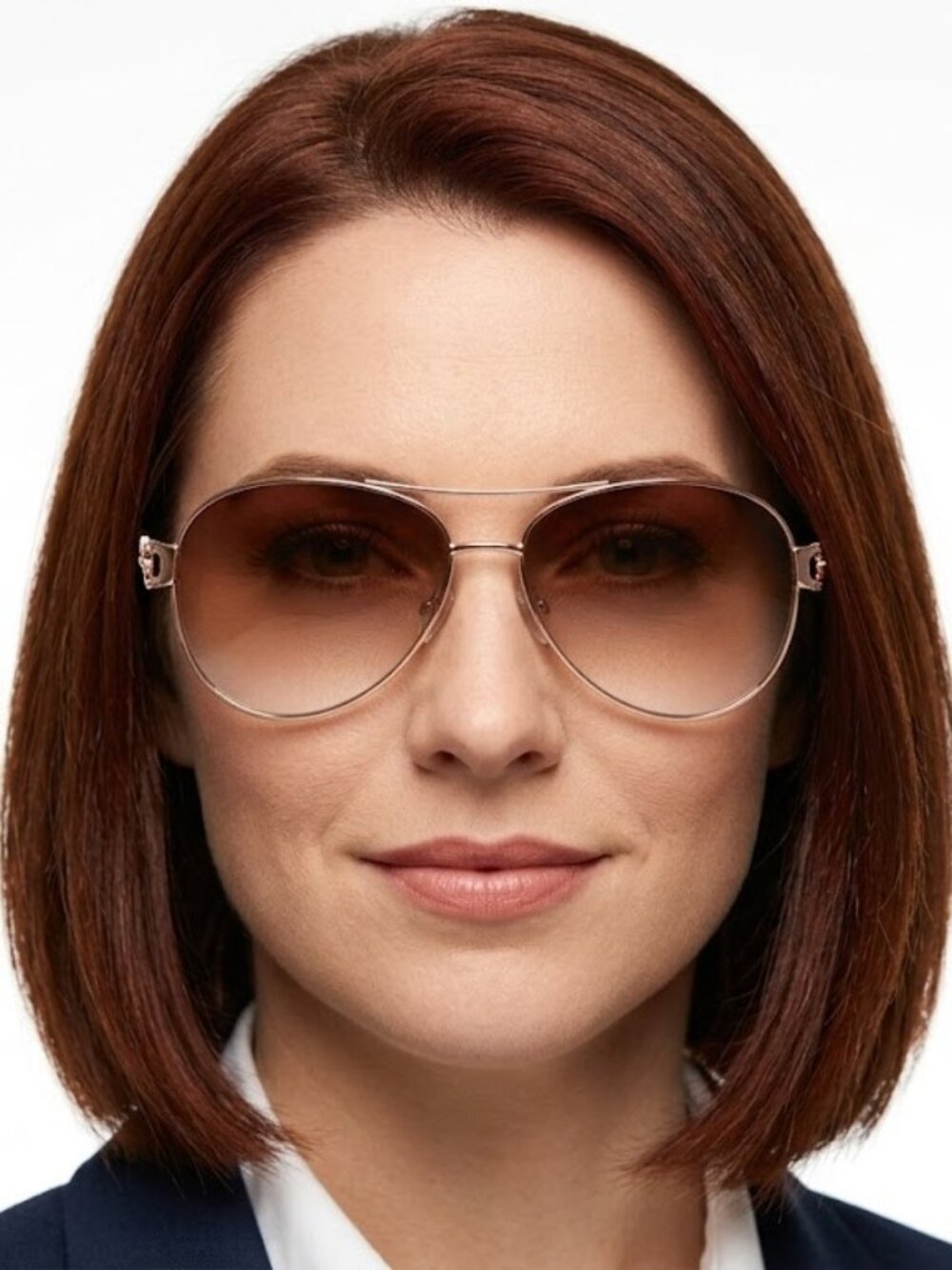 New York & Company Women's Womens Chain Link Frame Aviator Sunglasses NWT